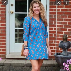 ZARA Emma Blue Floral Mini Dress